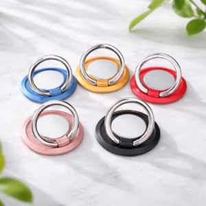 Support de bague de doigt flexible rotatif pour téléphone