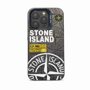 Coque IPhone noire Personnalisée stone island