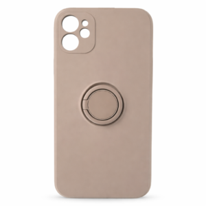 Coque de Protection IPhone 11 avec support d&rsquo;anneau Marron