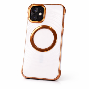 Coque de Protection Glam MagSafe iPhone 11 Blanche/Dorée