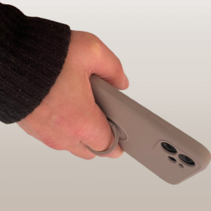 Coque IPhone 11 marron avec support d&rsquo;anneau