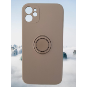 Coque IPhone 11 marron avec support d&rsquo;anneau