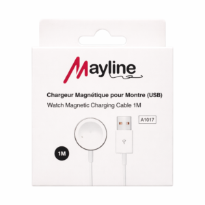 Chargeur USB Magnétique Apple Watch – Mayline A1017 – Blanc