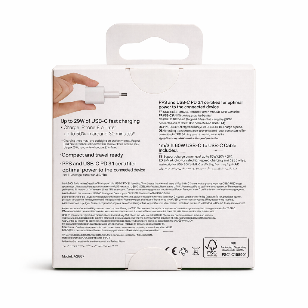 Chargeur Secteur BELKIN USB-C 25W - Recharge rapide Blanc – Image 2