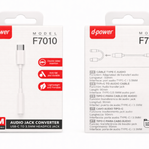 Adaptateur USB-C vers Jack 3.5 mm – d-power F7010