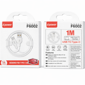 Câble USB vers Type-C d-power – 1M – Charge rapide et transfert de données