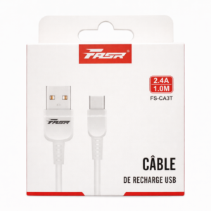 Câble USB Type-C – Charge rapide 2.4A – FASR FS-CA3T