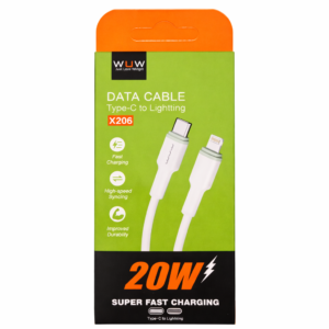 Câble USB-C vers Lightning 20W – Charge Rapide – WUW X206