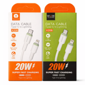 Câble USB-C vers Lightning 20W – Charge Rapide – WUW X206
