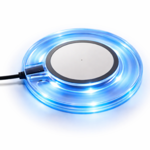 Chargeur Sans Fil Charge Rapide – 10W LED Bleu+ Câble USB