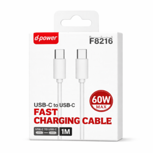 Câble USB-C vers USB – Charge Rapide 60W max D-Power F8216