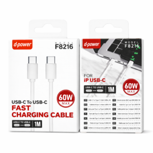 Câble USB-C vers USB – Charge Rapide 60W max D-Power F8216