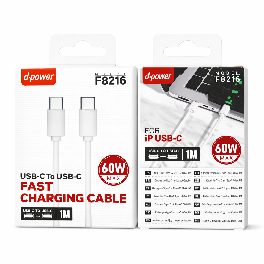Câble USB-C vers USB - Charge Rapide 60W max D-Power F8216 – Image 2