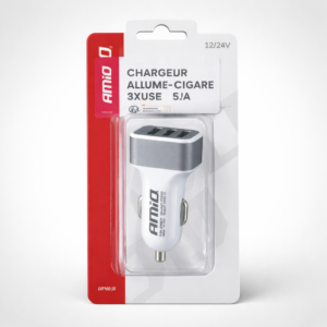 Chargeur Allume-Cigare 3 Ports USB – 5.1A