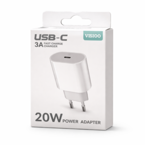 Chargeur USB-C 20W PD-VISIOO – Charge rapide et compacte