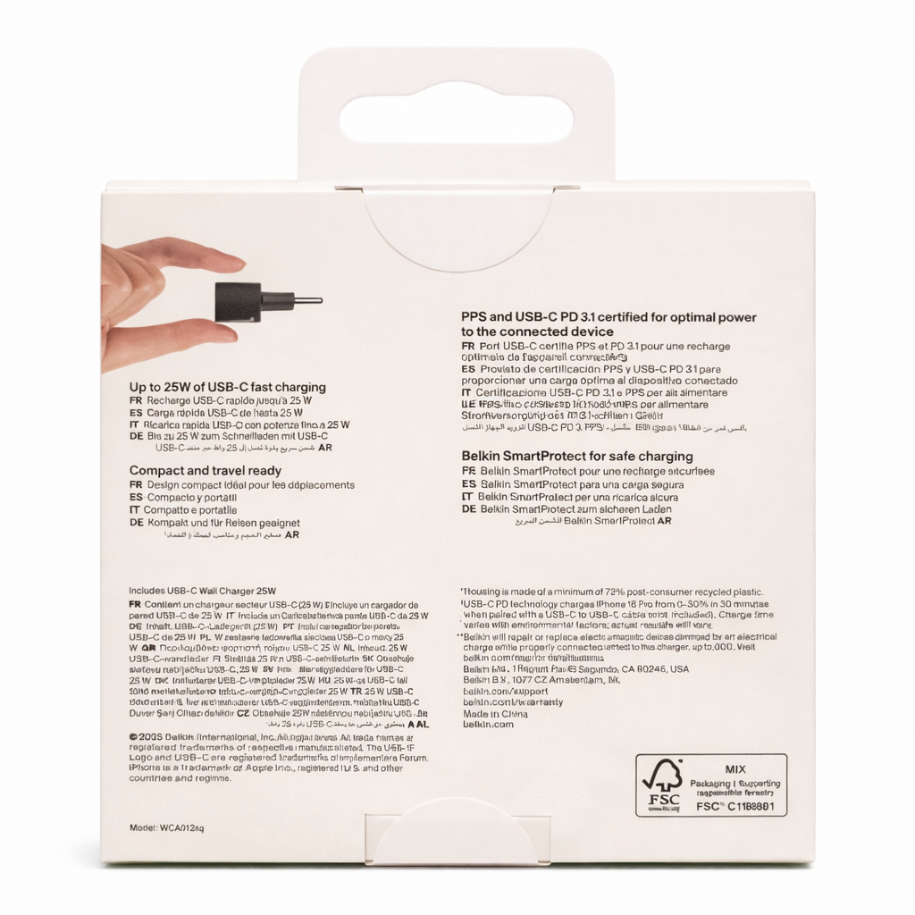 Câble USB-A vers USB-C 15W – Belkin BoostCharge (1 m) Noir – Image 2