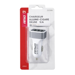 Chargeur Allume-Cigare 3 Ports USB – 5.1A
