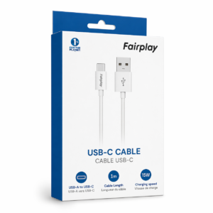 Câble USB-C PD 20W – FairPlay Technologie GaN Charge Rapide