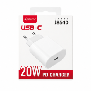 Chargeur secteur USB-C 20W Power Delivery –D-Power J8540