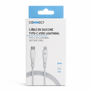Câble de Charge USB-C vers Lightning en silicone – 30W – 1 m